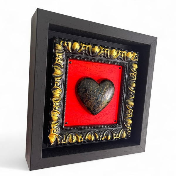 Love Heart - Black marble