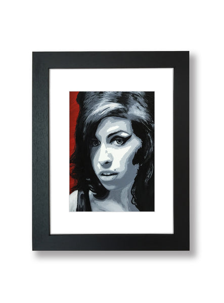 framed amy winehouse art print