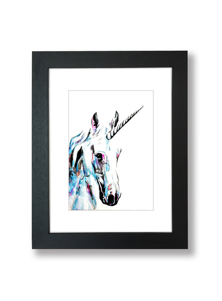 framed unicorn art