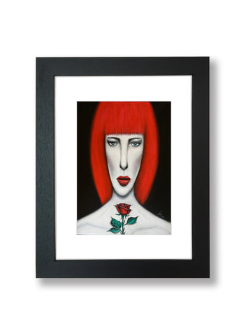 redhead woman art