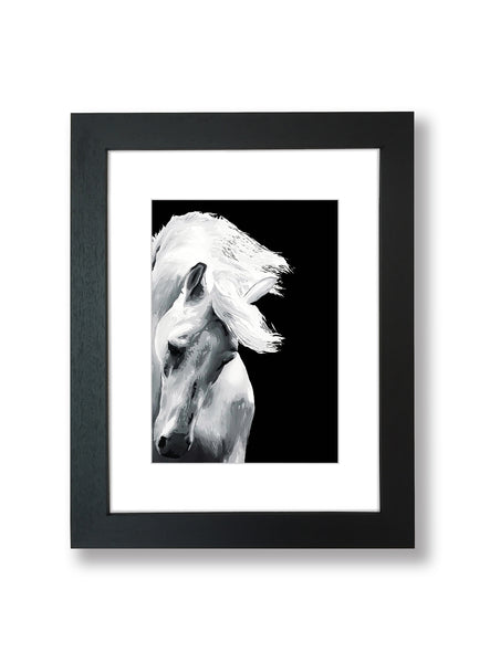 framed horse painting