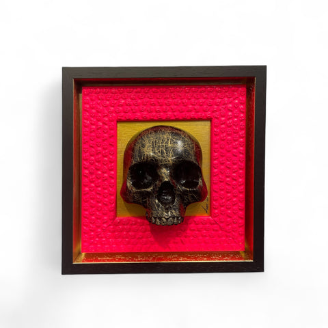Black marble skull